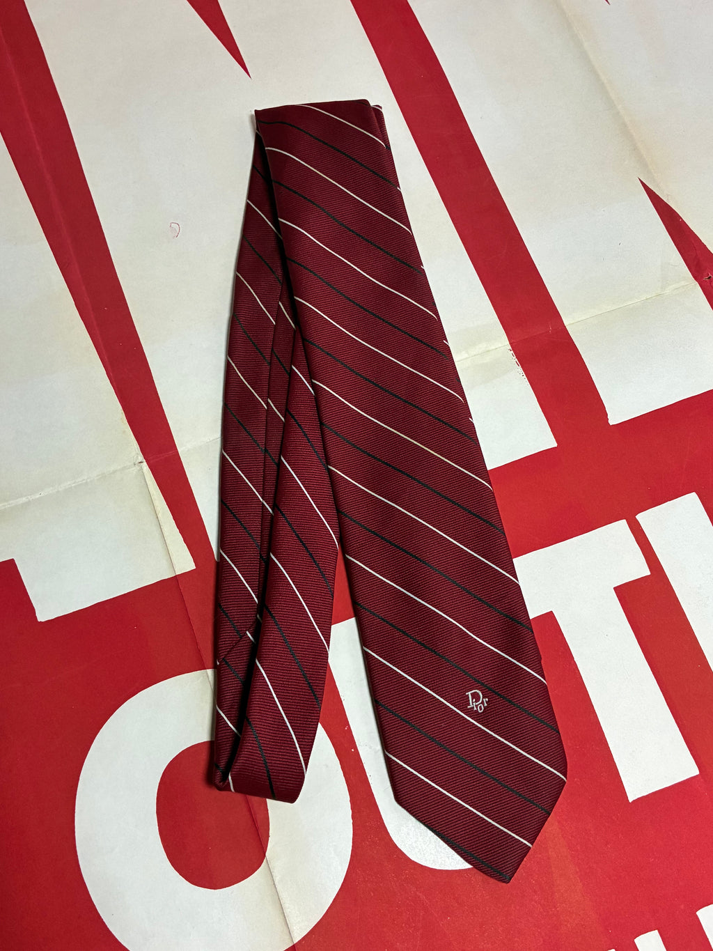 Red Christian Dior Tie