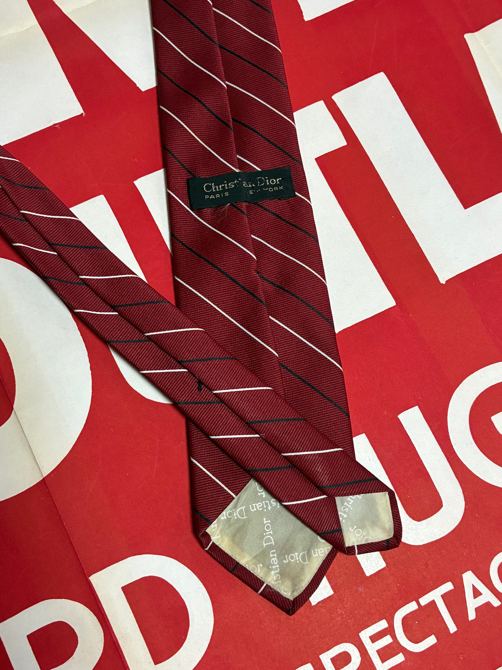 Red Christian Dior Tie
