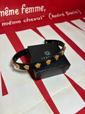 Versace Leather Studded Medusa Choker
