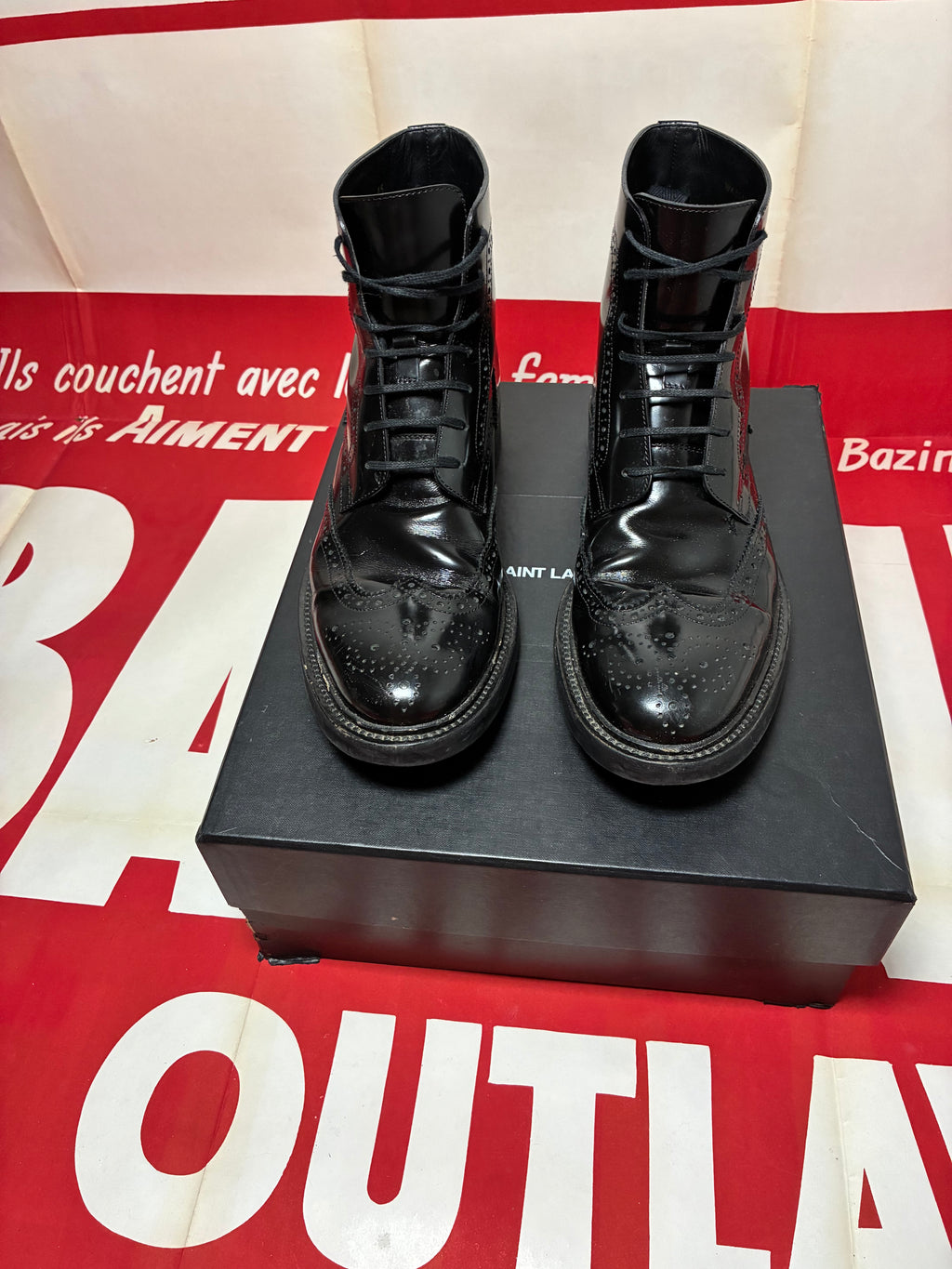 Saint Laurent Army Lace Up Boot 45