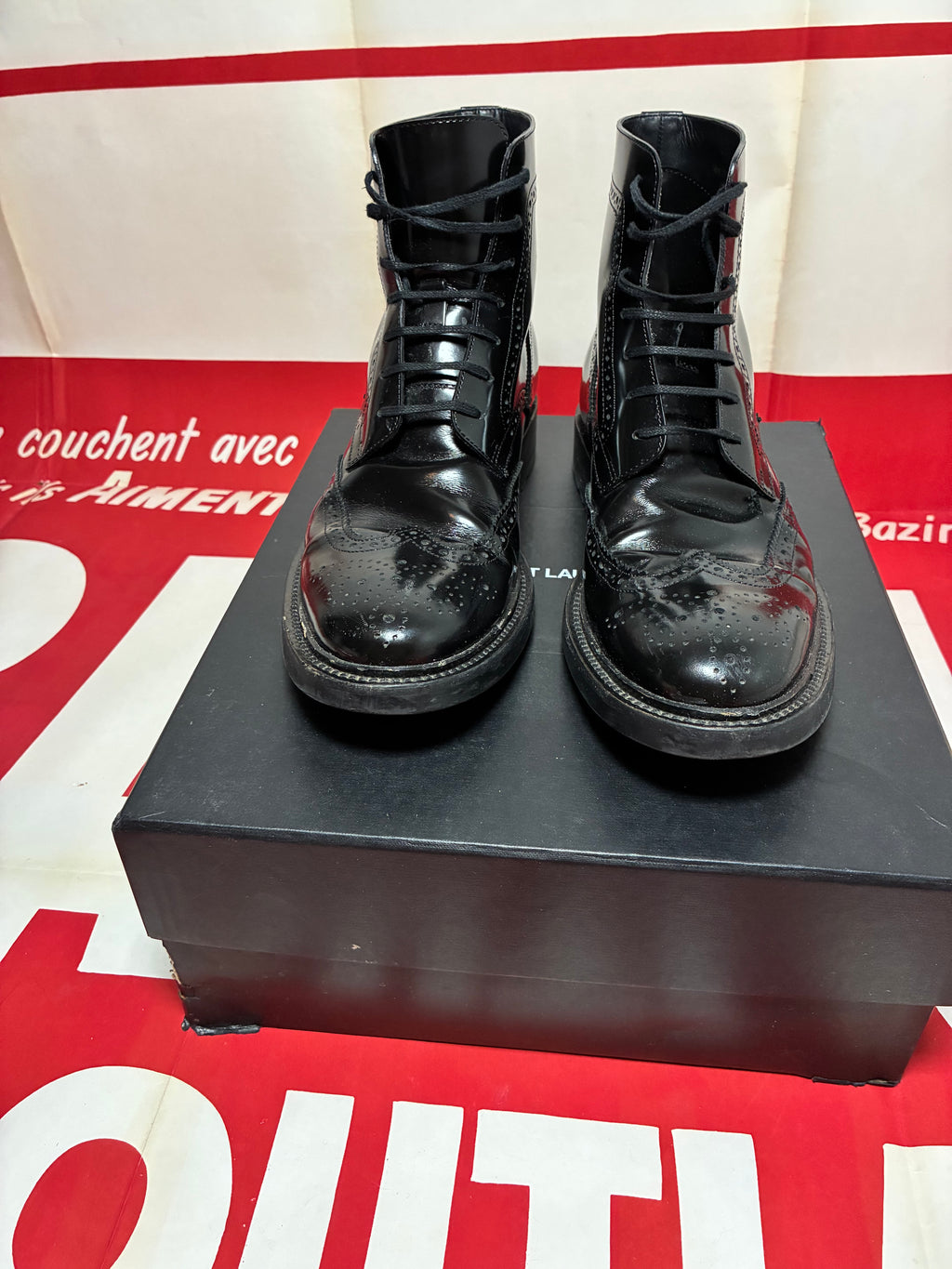 Saint Laurent Army Lace Up Boot 45