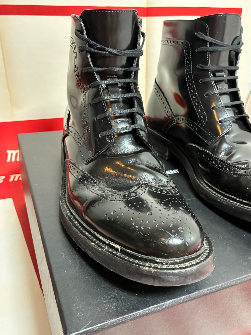 Saint Laurent Army Lace Up Boot 45