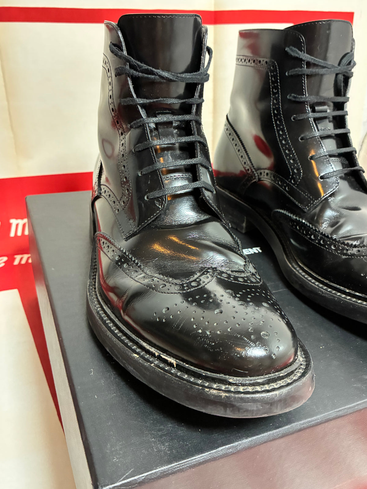 Saint Laurent Army Lace Up Boot 45