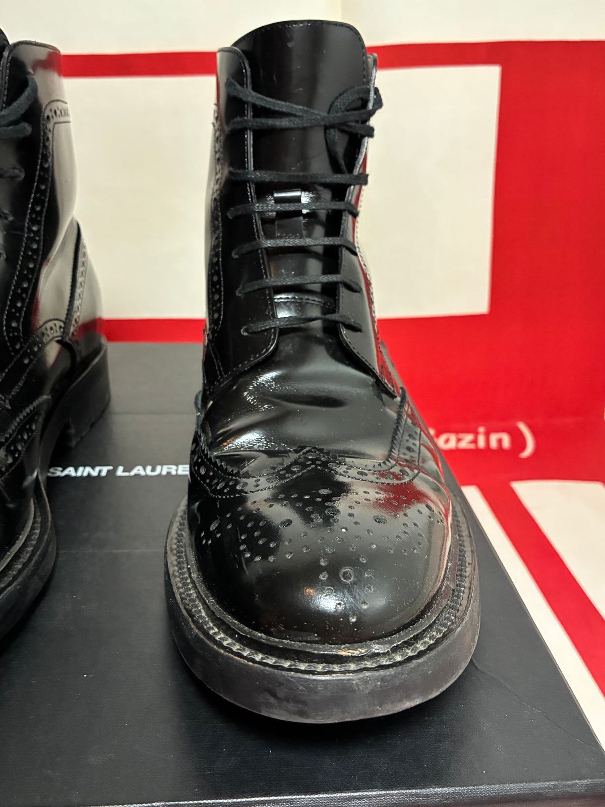 Saint Laurent Army Lace Up Boot 45