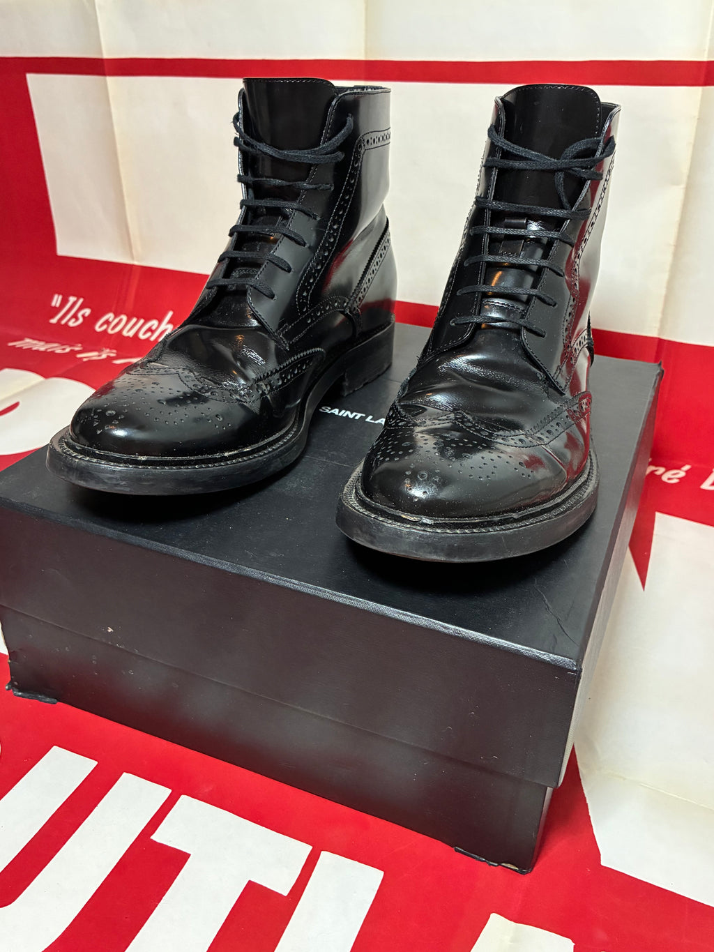 Saint Laurent Army Lace Up Boot 45