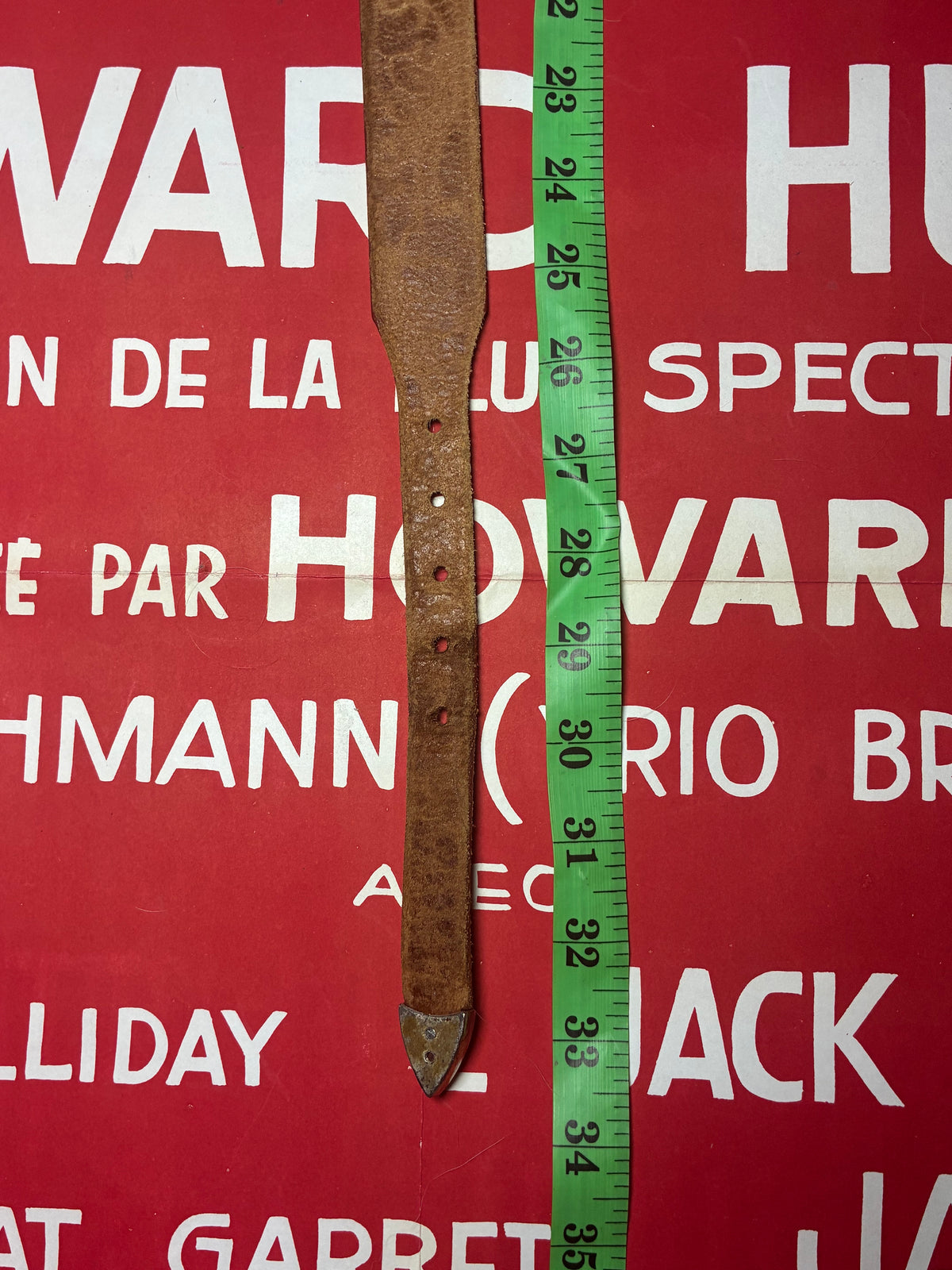 Justin Red Cowhide Belt
