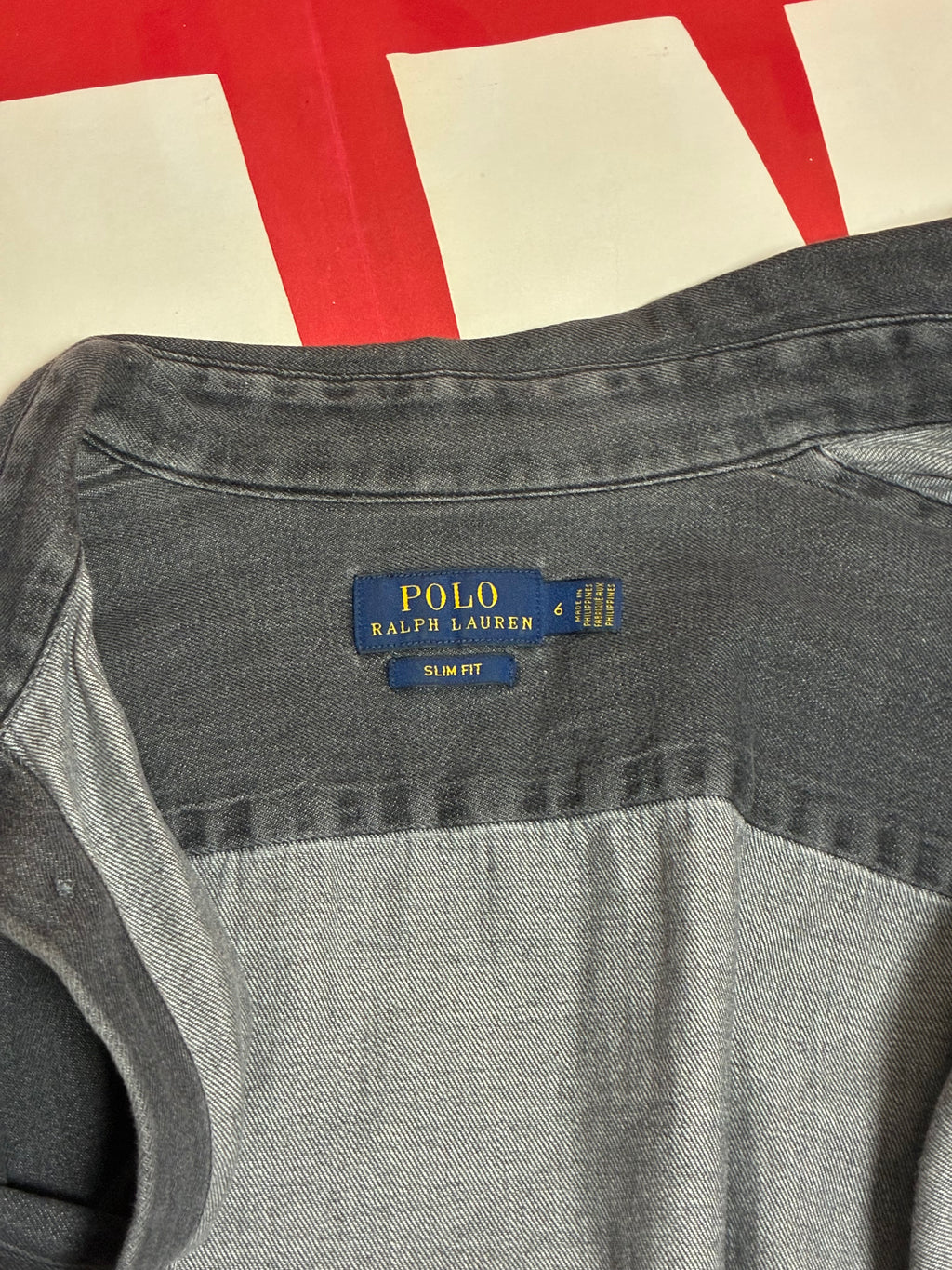 Polo Ralph Lauren Slim Fit Black Chambray Shirt