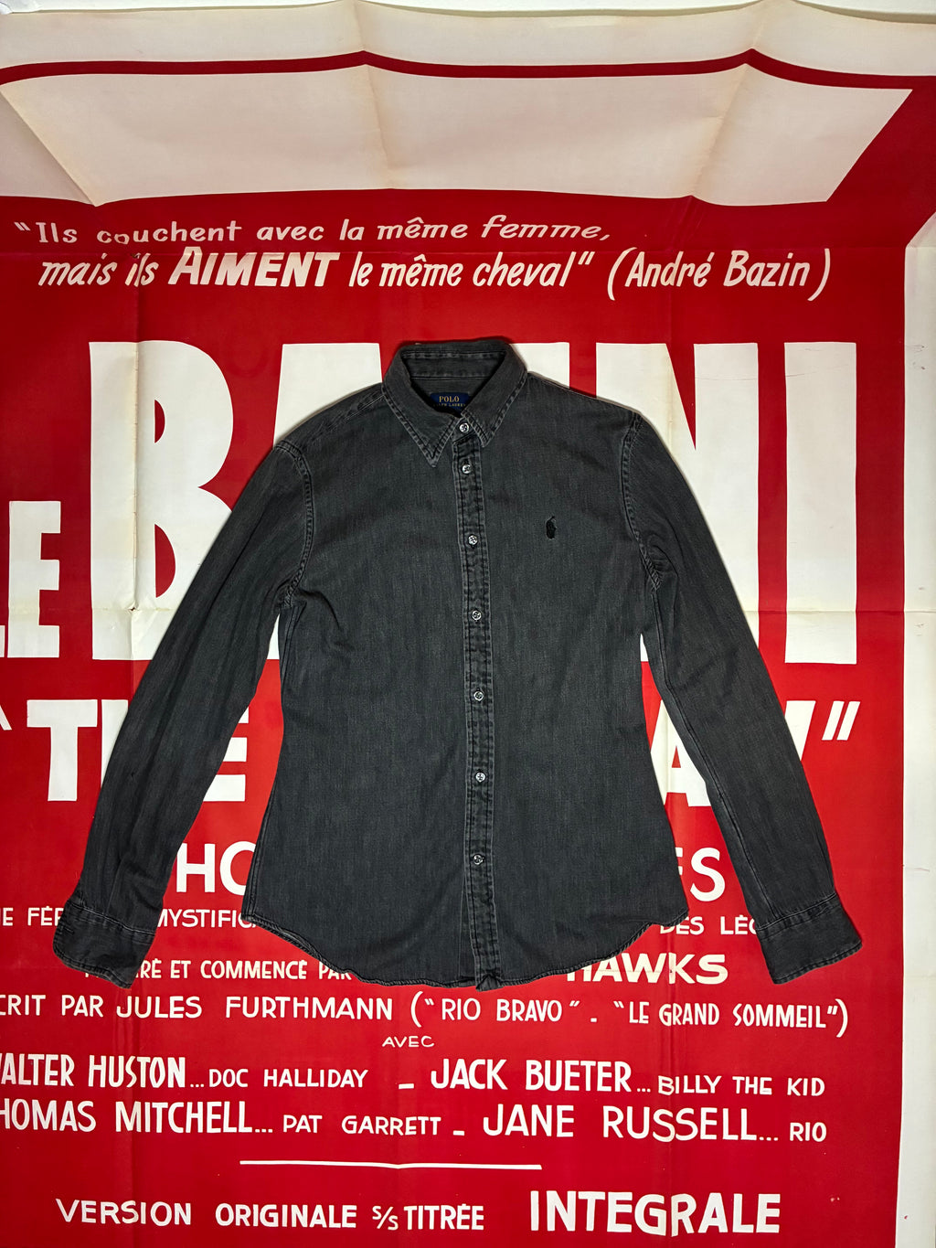 Polo Ralph Lauren Slim Fit Black Chambray Shirt