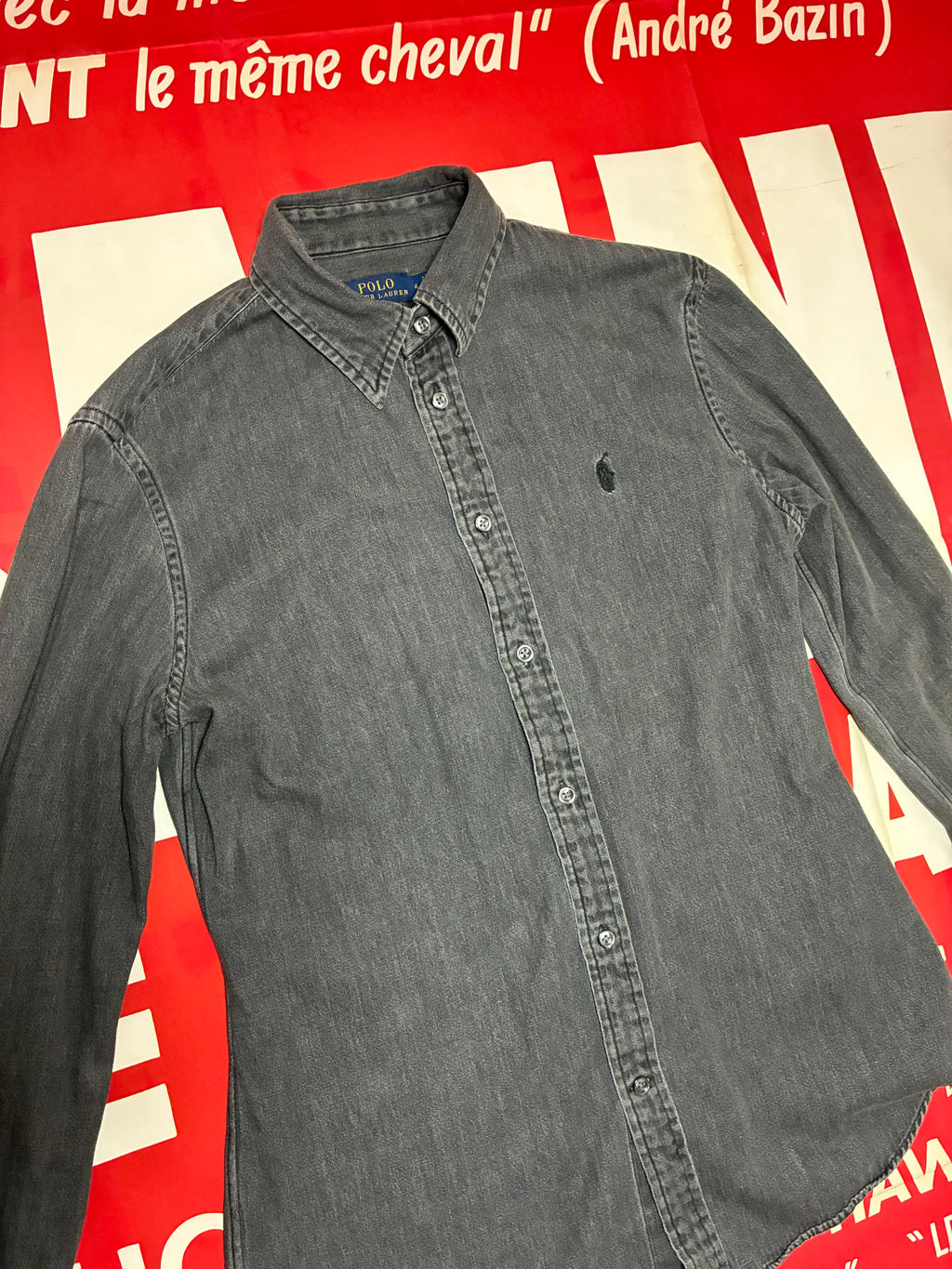 Polo Ralph Lauren Slim Fit Black Chambray Shirt