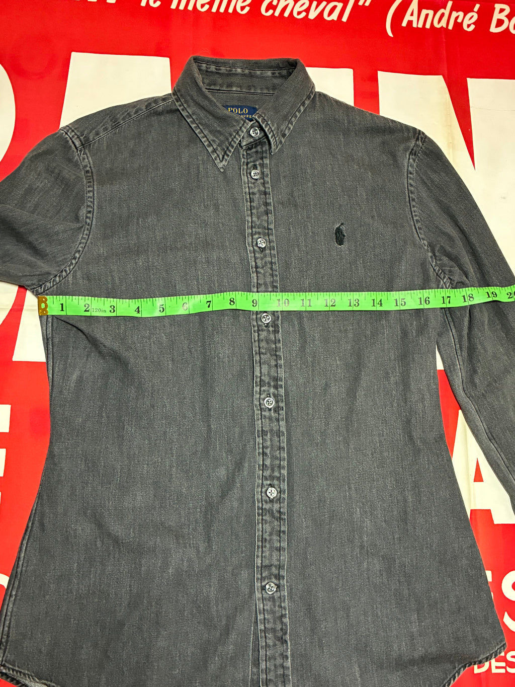 Polo Ralph Lauren Slim Fit Black Chambray Shirt