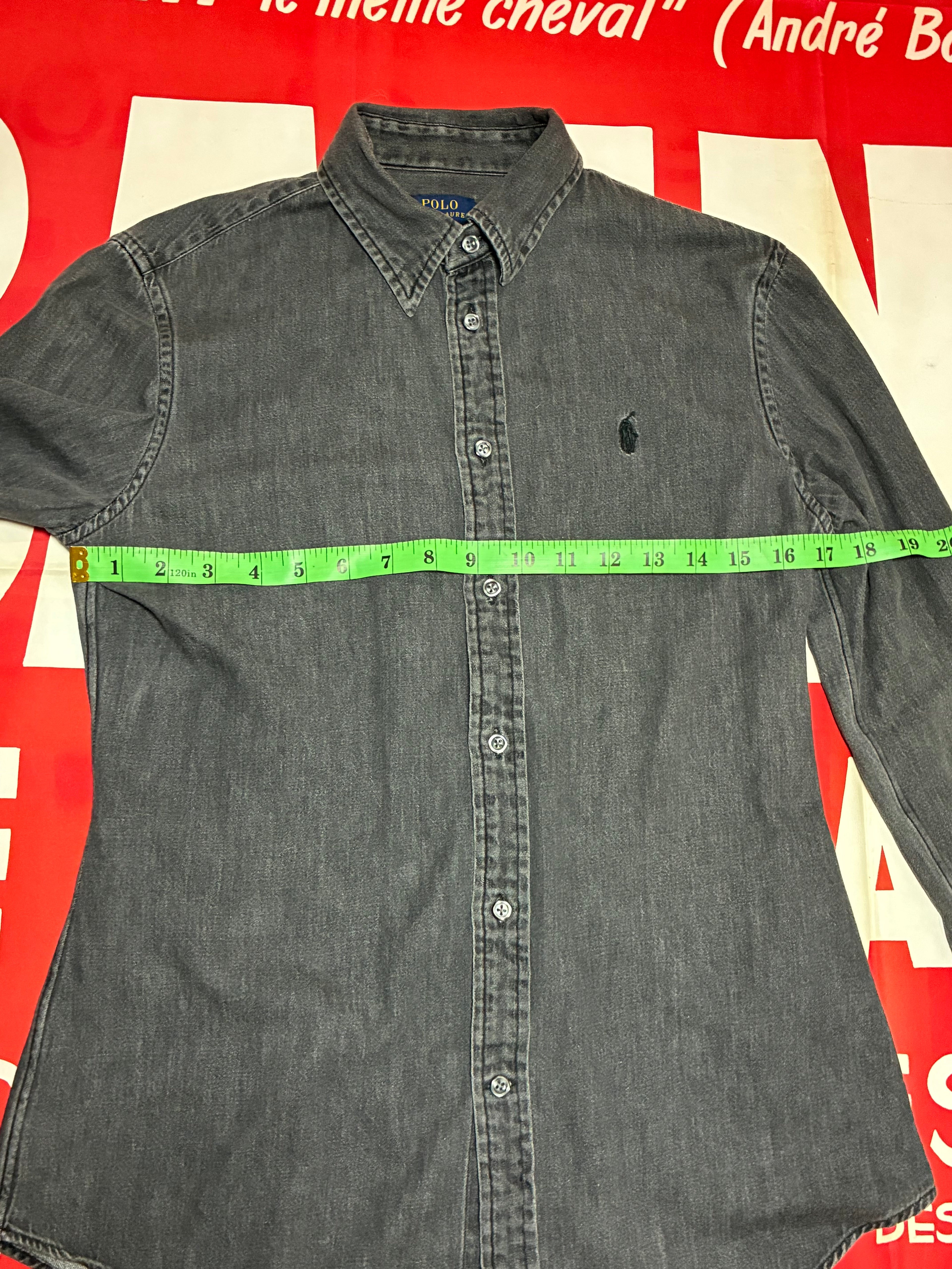 Polo Ralph Lauren Slim Fit Black Chambray Shirt
