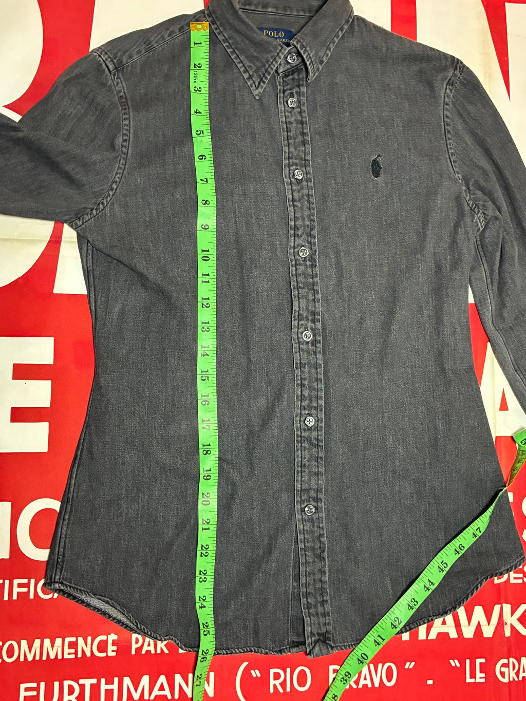 Polo Ralph Lauren Slim Fit Black Chambray Shirt