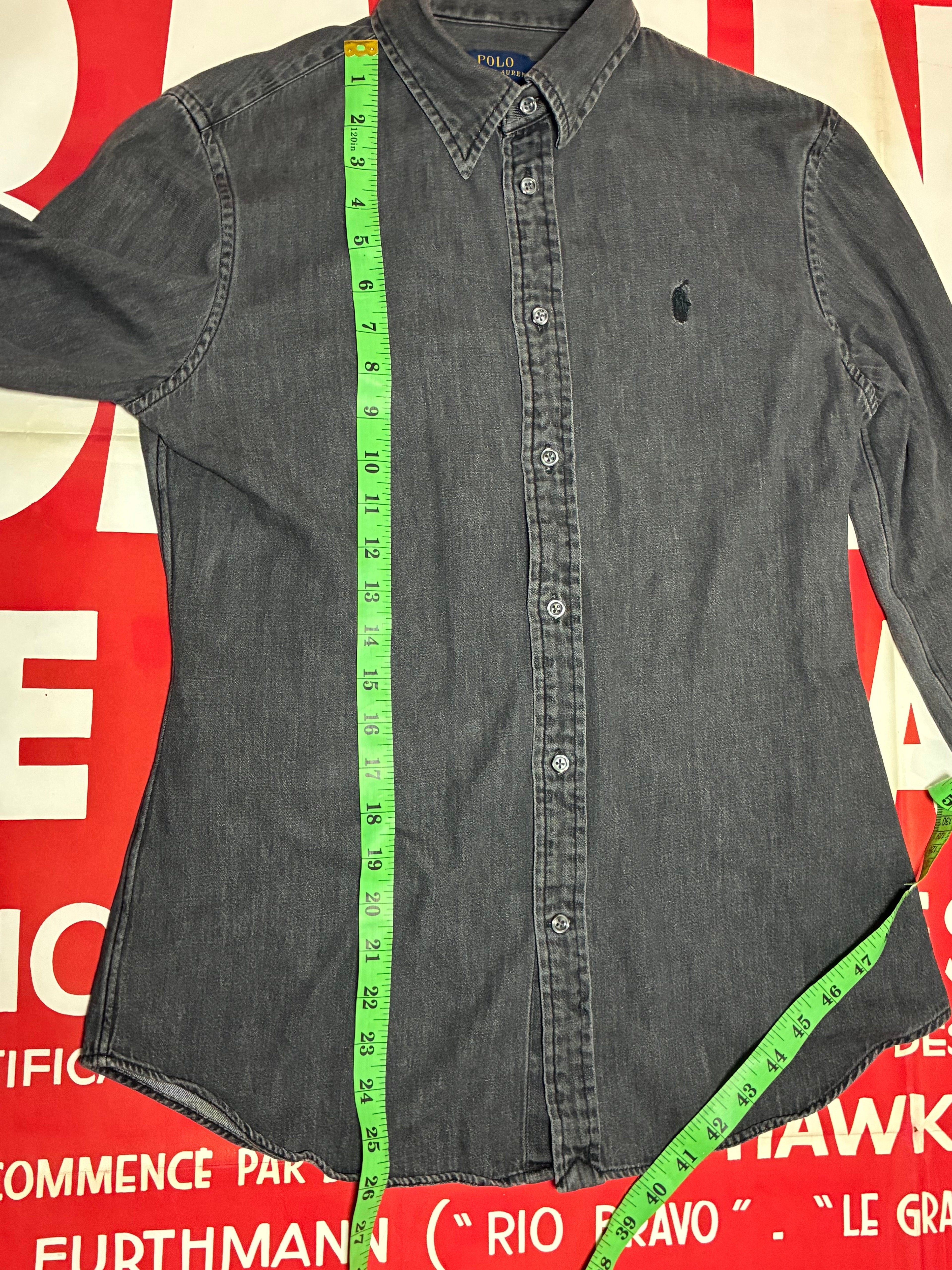 Polo Ralph Lauren Slim Fit Black Chambray Shirt