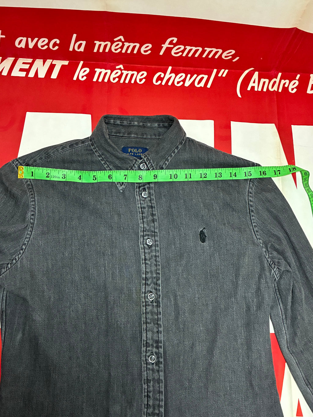 Polo Ralph Lauren Slim Fit Black Chambray Shirt