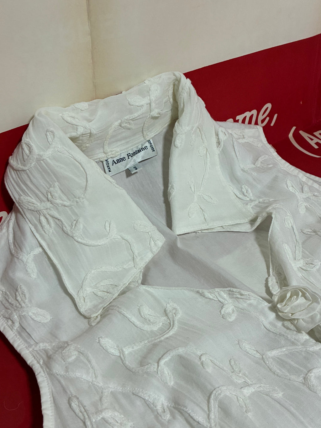 Anne Fontaine Rose Button Sleeveless Shirt
