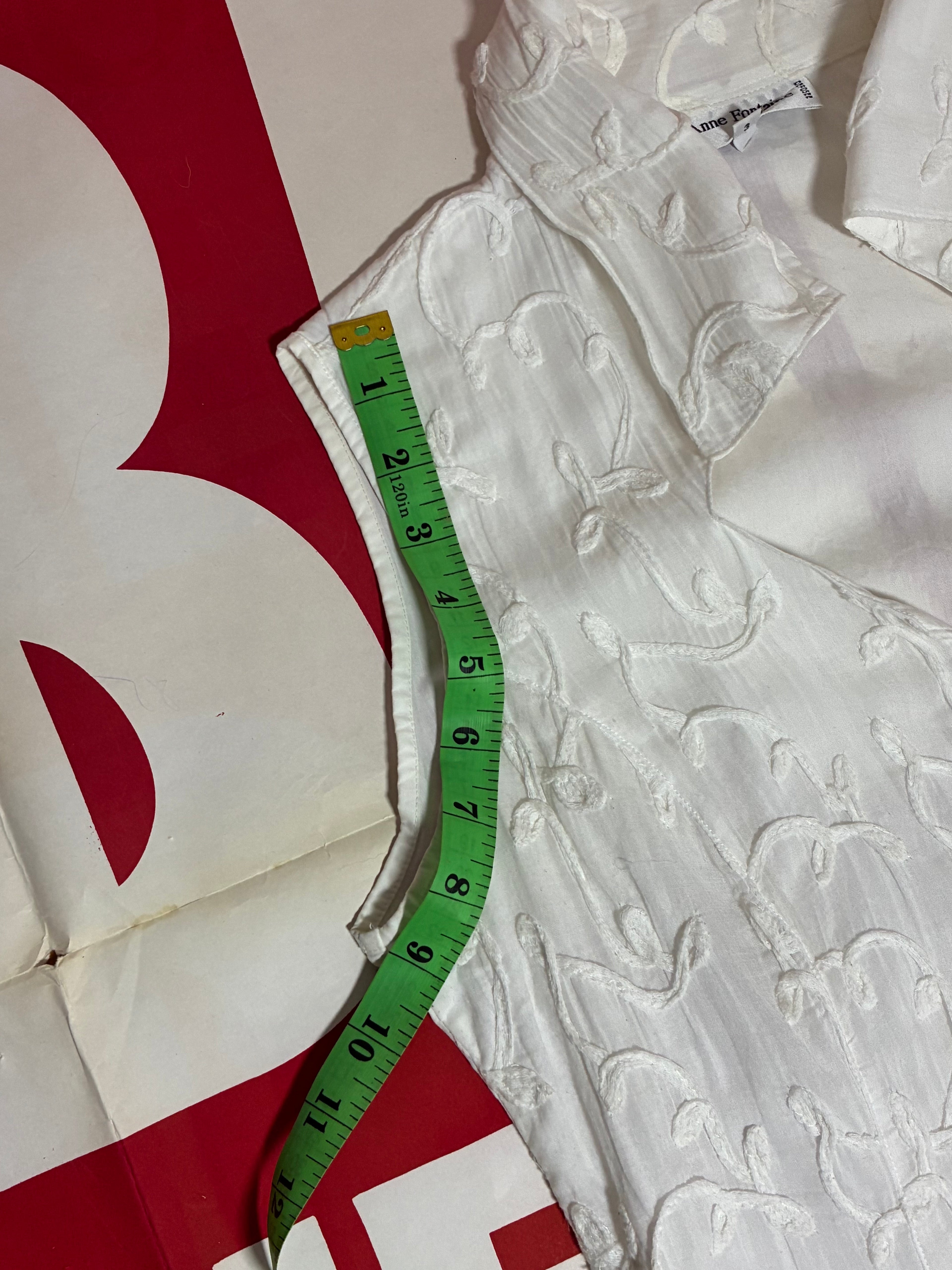 Anne Fontaine Rose Button Sleeveless Shirt