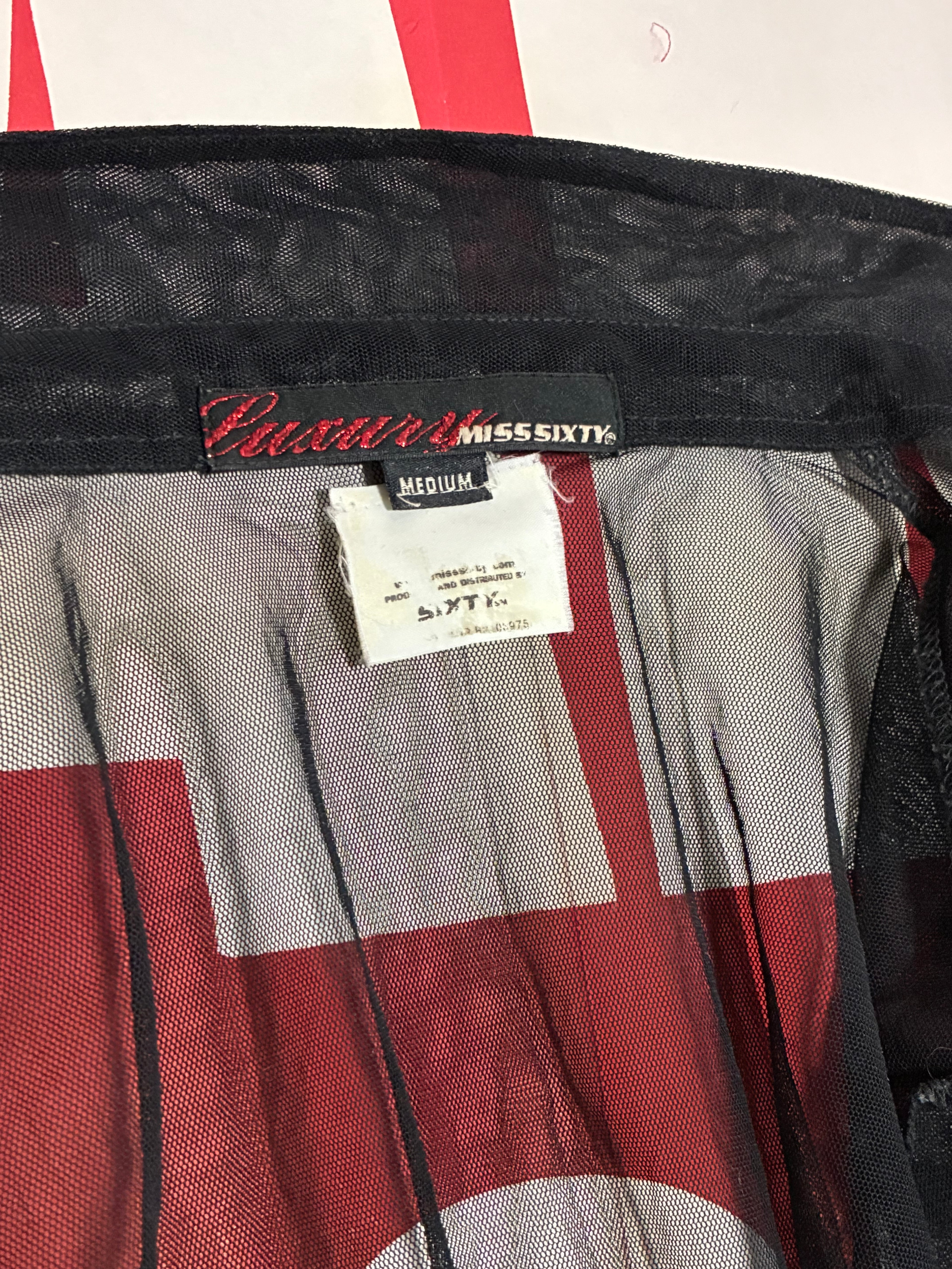 Miss Sixty Sheer Tuxedo Shirt