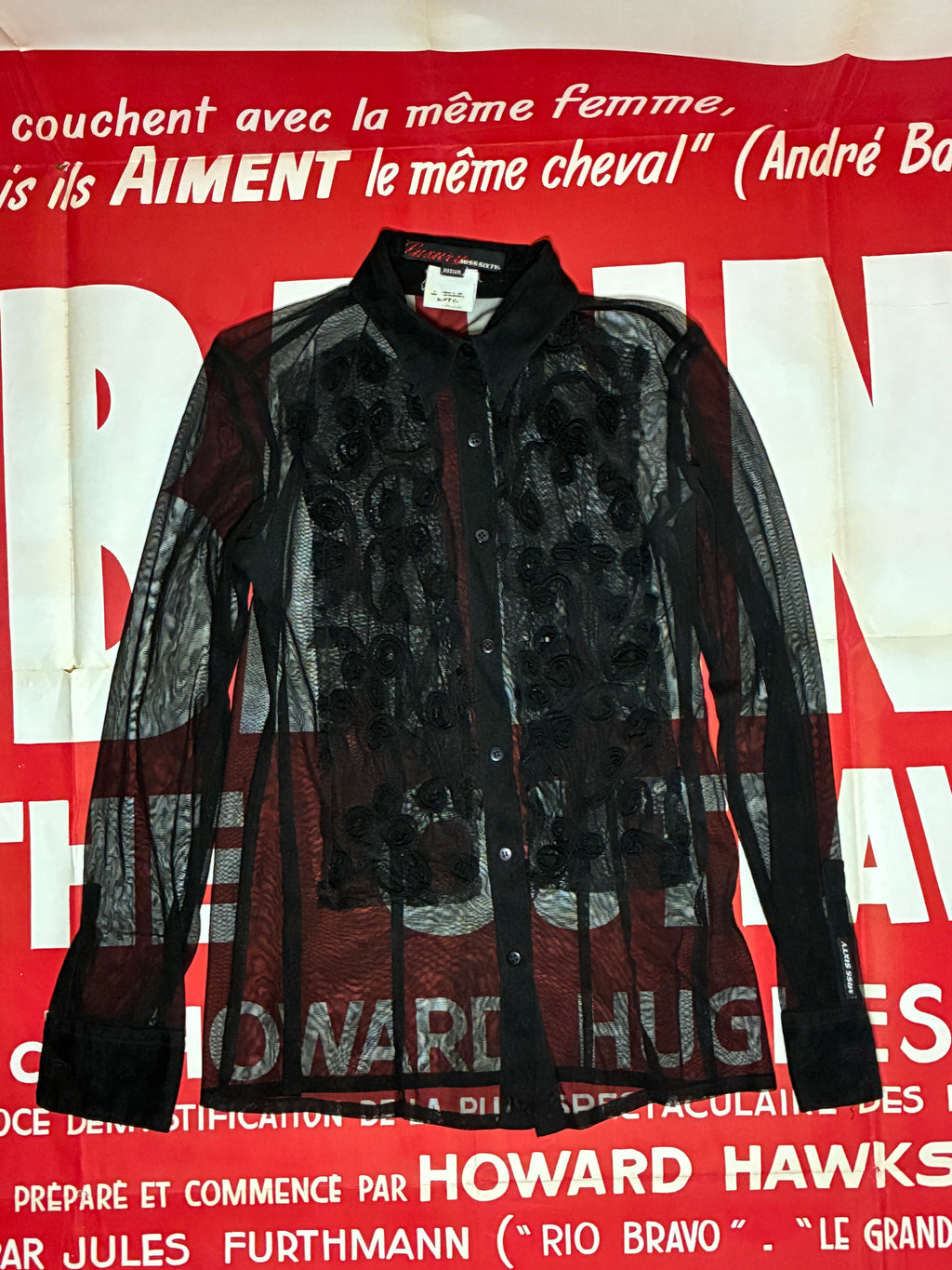 Miss Sixty Sheer Tuxedo Shirt