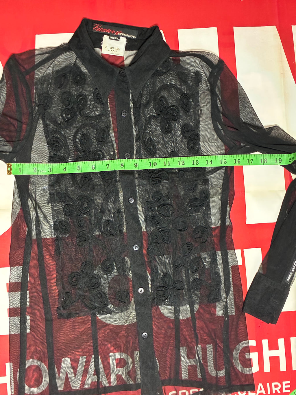 Miss Sixty Sheer Tuxedo Shirt