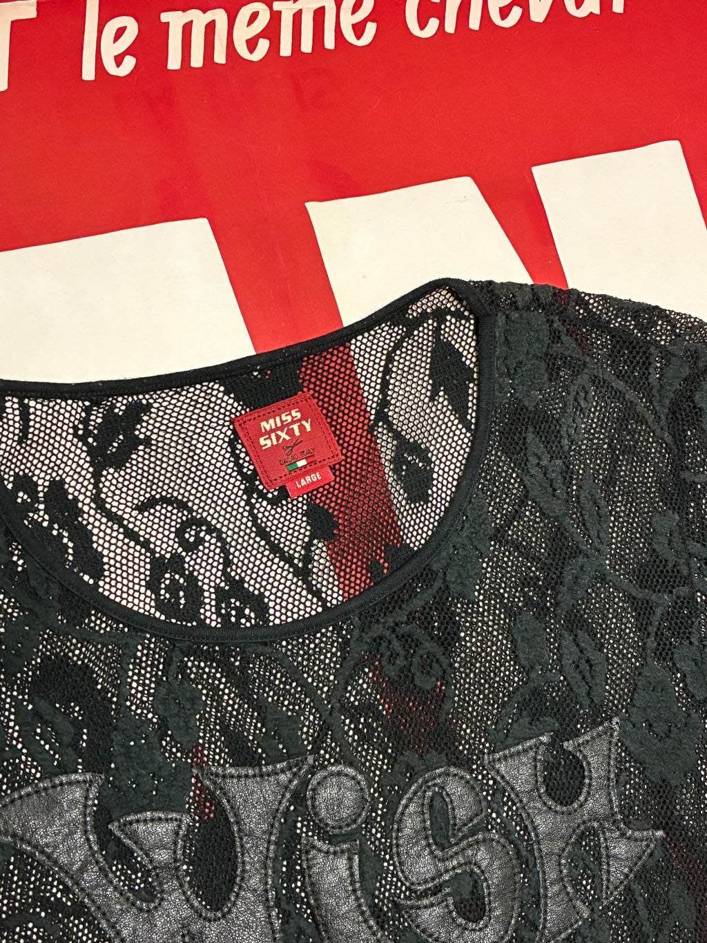Miss Sixty Mesh Wish 3/4 Sleeve Shirt