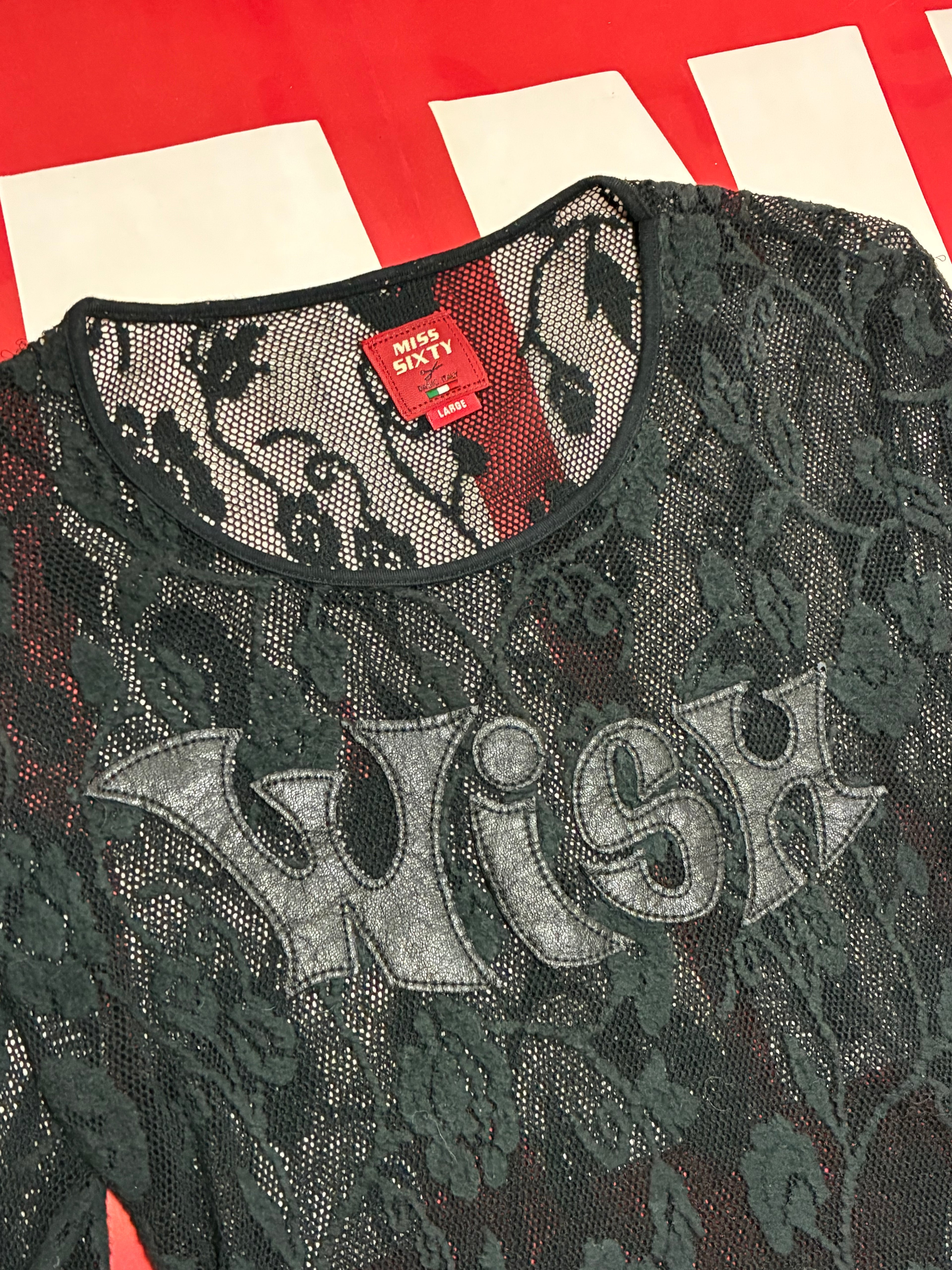 Miss Sixty Mesh Wish 3/4 Sleeve Shirt