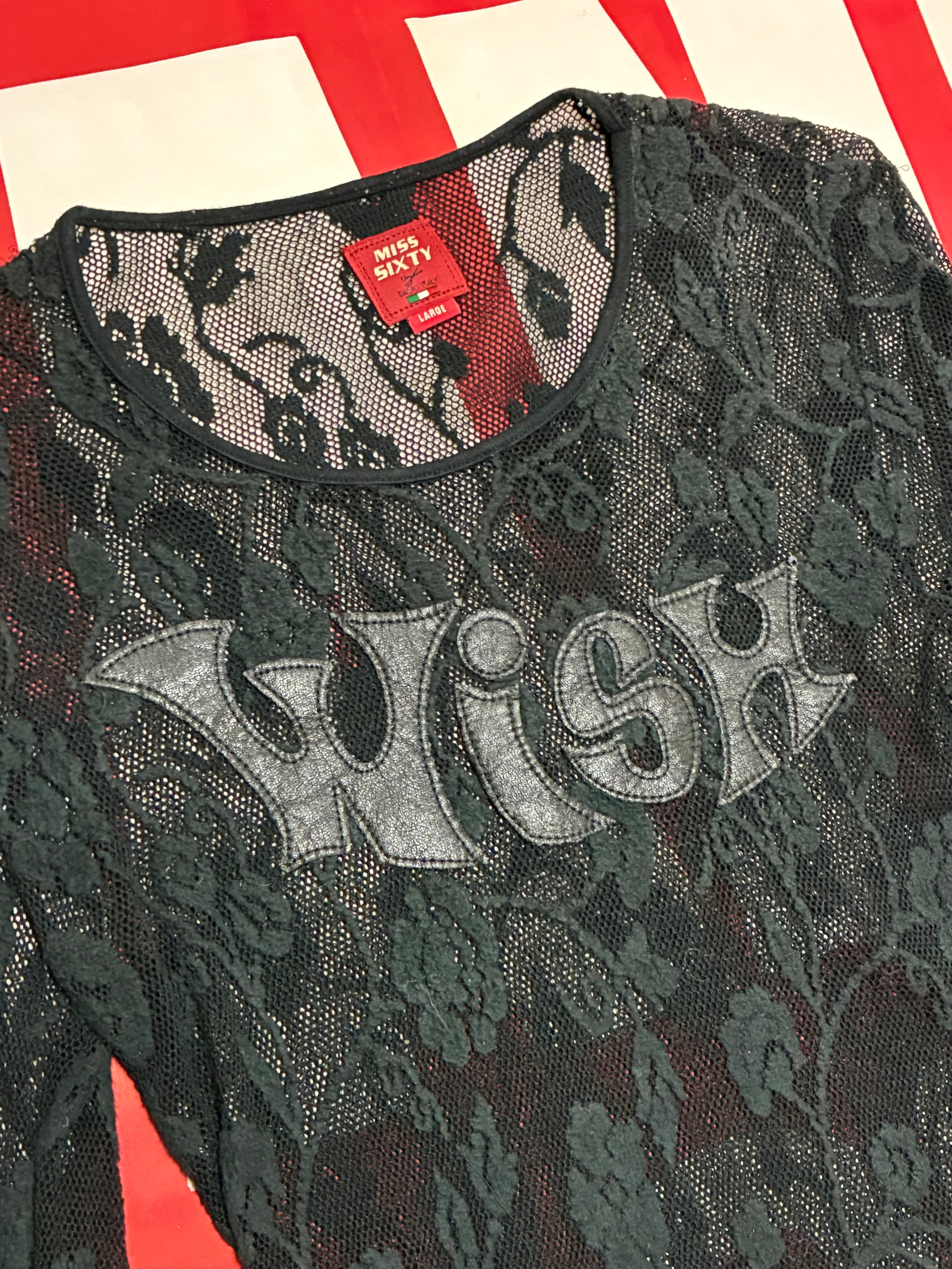 Miss Sixty Mesh Wish 3/4 Sleeve Shirt