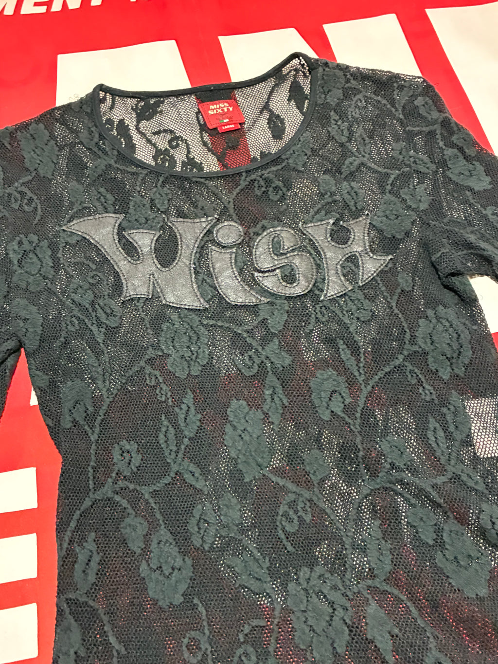 Miss Sixty Mesh Wish 3/4 Sleeve Shirt