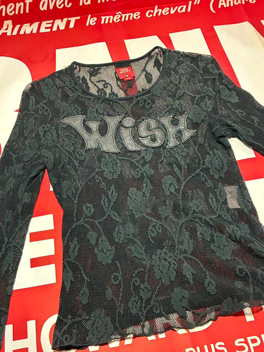 Miss Sixty Mesh Wish 3/4 Sleeve Shirt