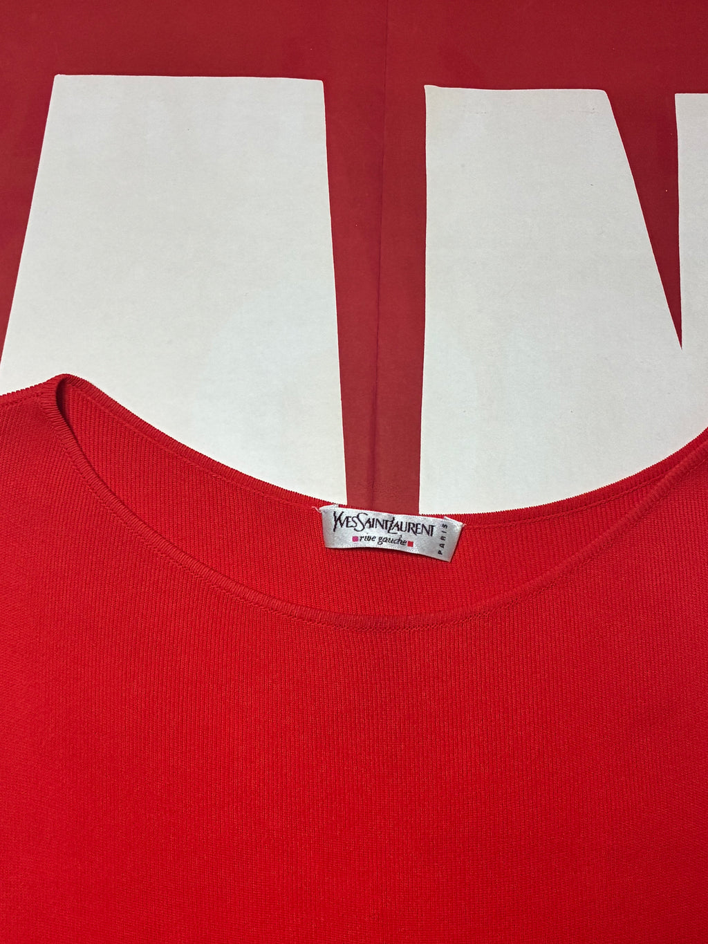 YSL Rive Gauche Red Sleeveless Top
