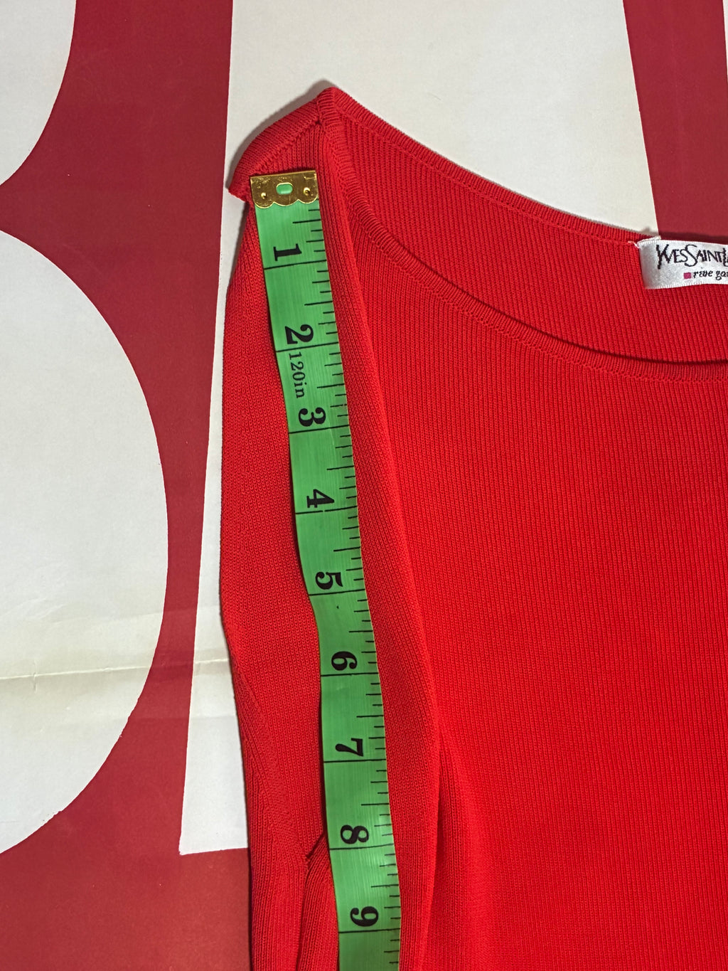 YSL Rive Gauche Red Sleeveless Top
