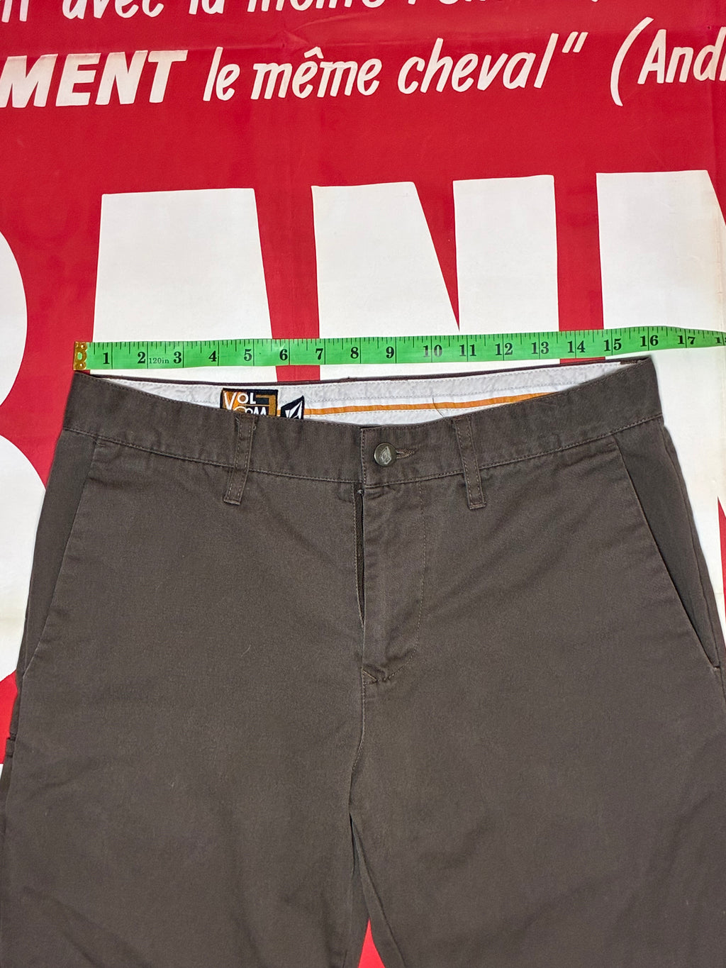 Volcom Brown Chino Pants 32x30.75