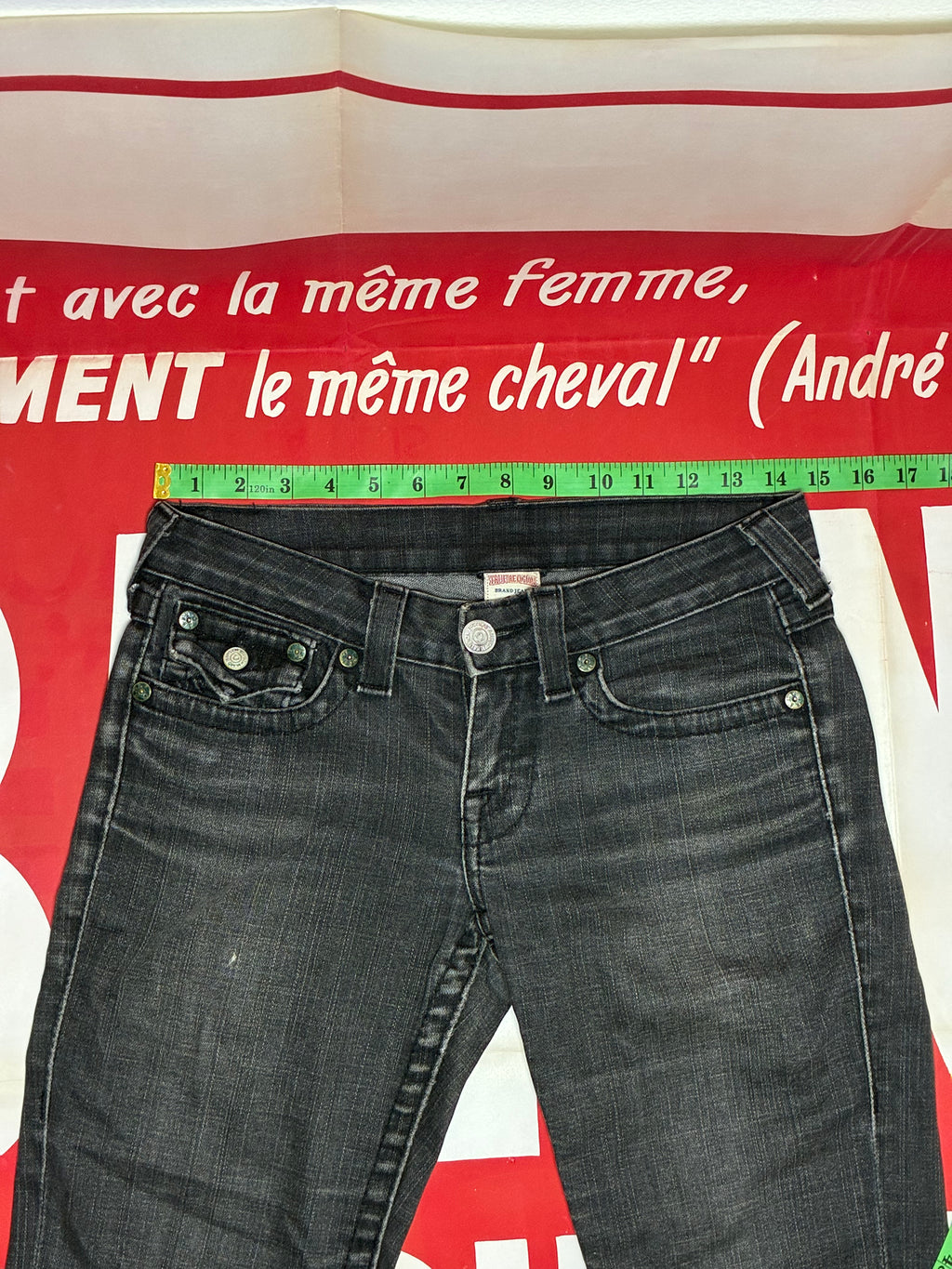 True Religion Black Skinny Jeans 29x29
