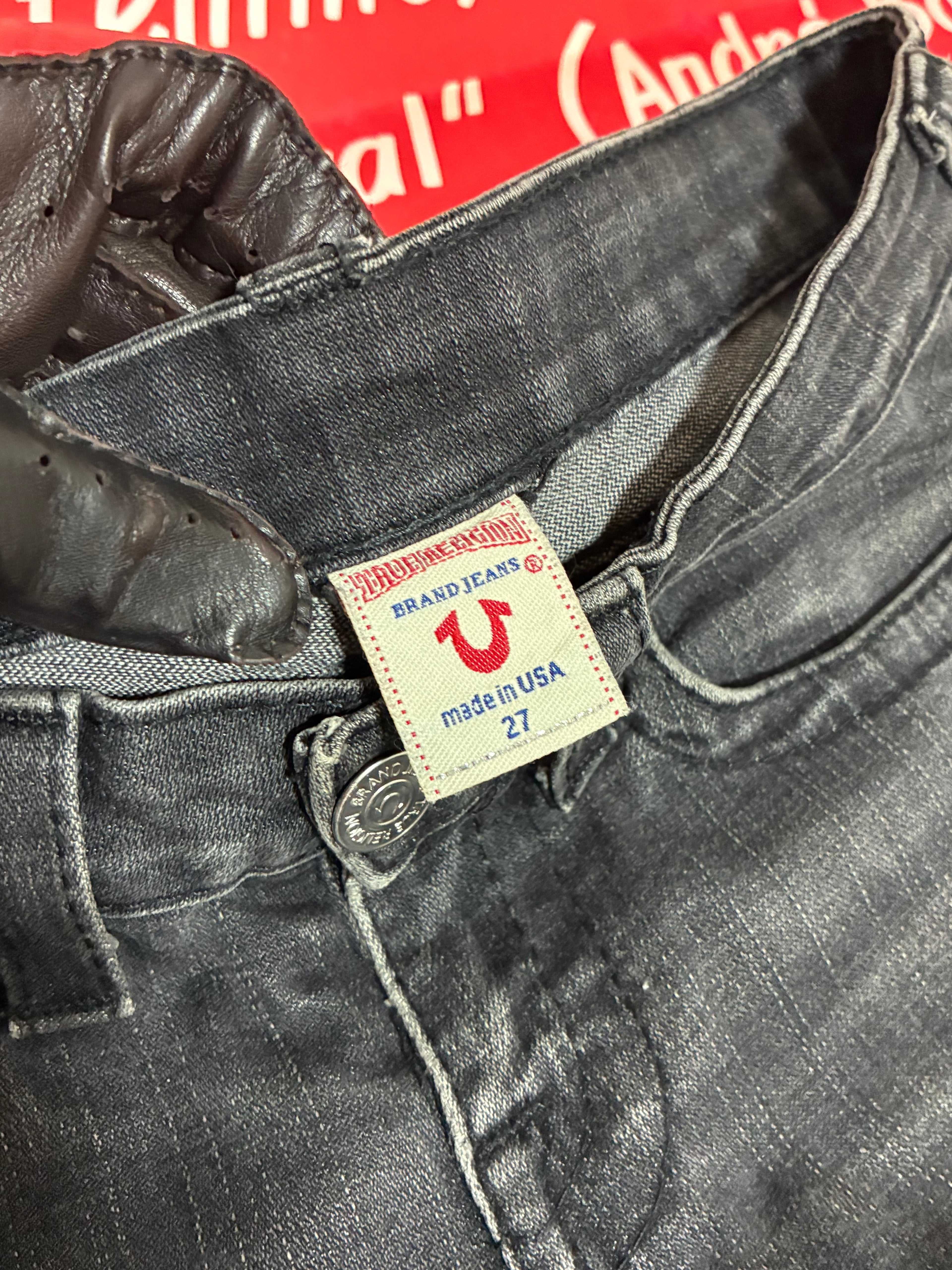 True Religion Black Skinny Jeans 29x29