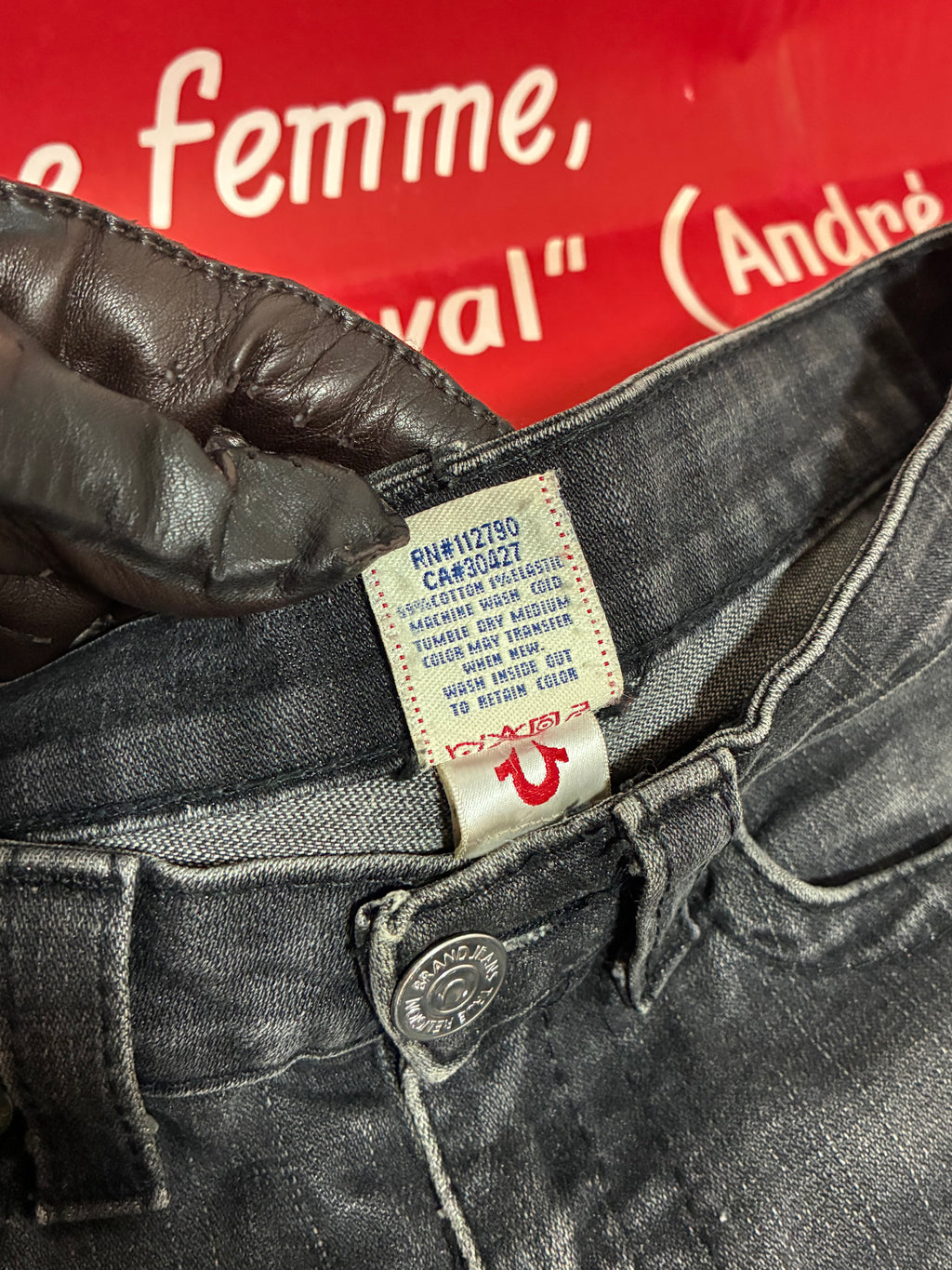 True Religion Black Skinny Jeans 29x29