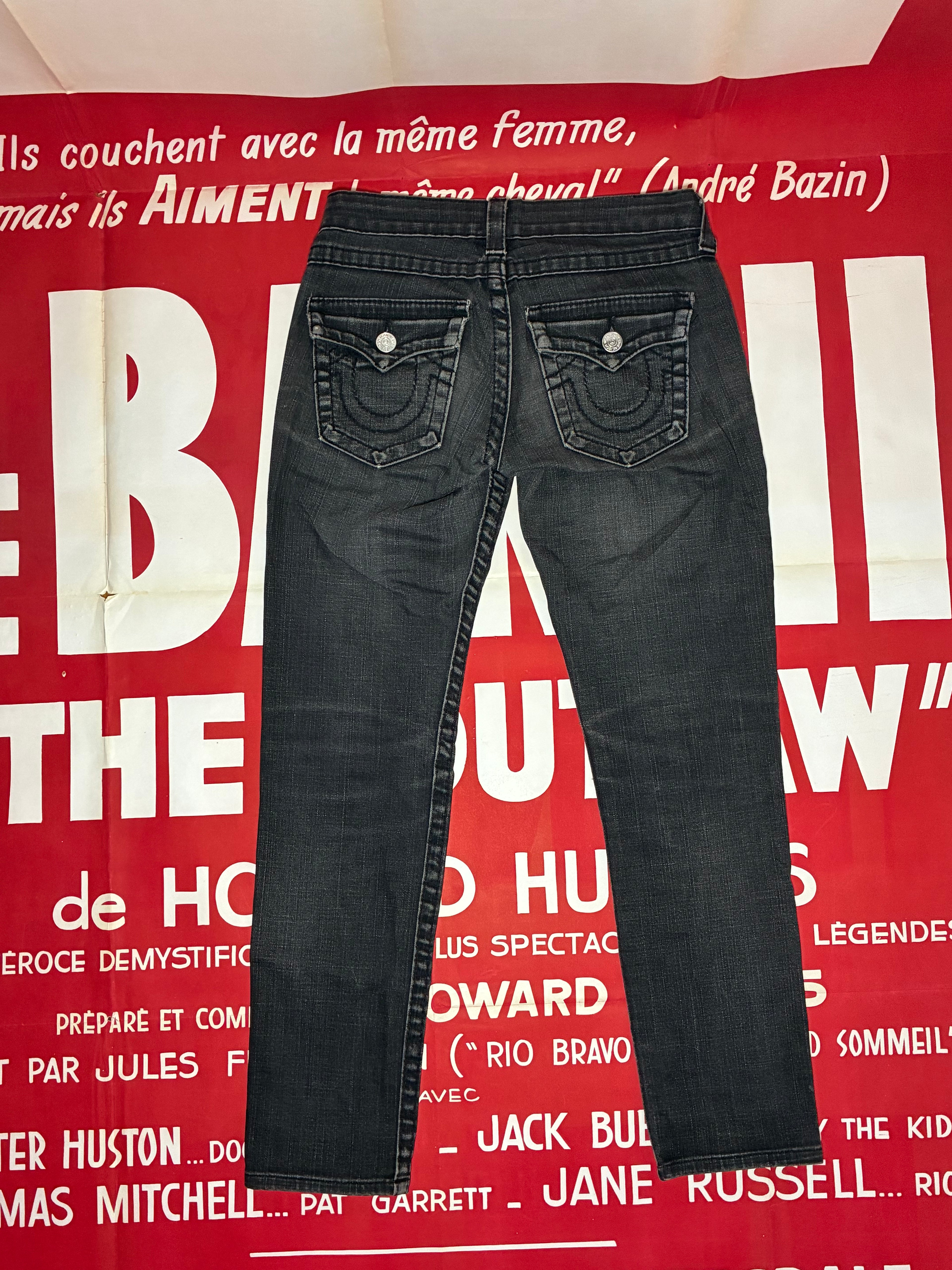 True Religion Black Skinny Jeans 29x29