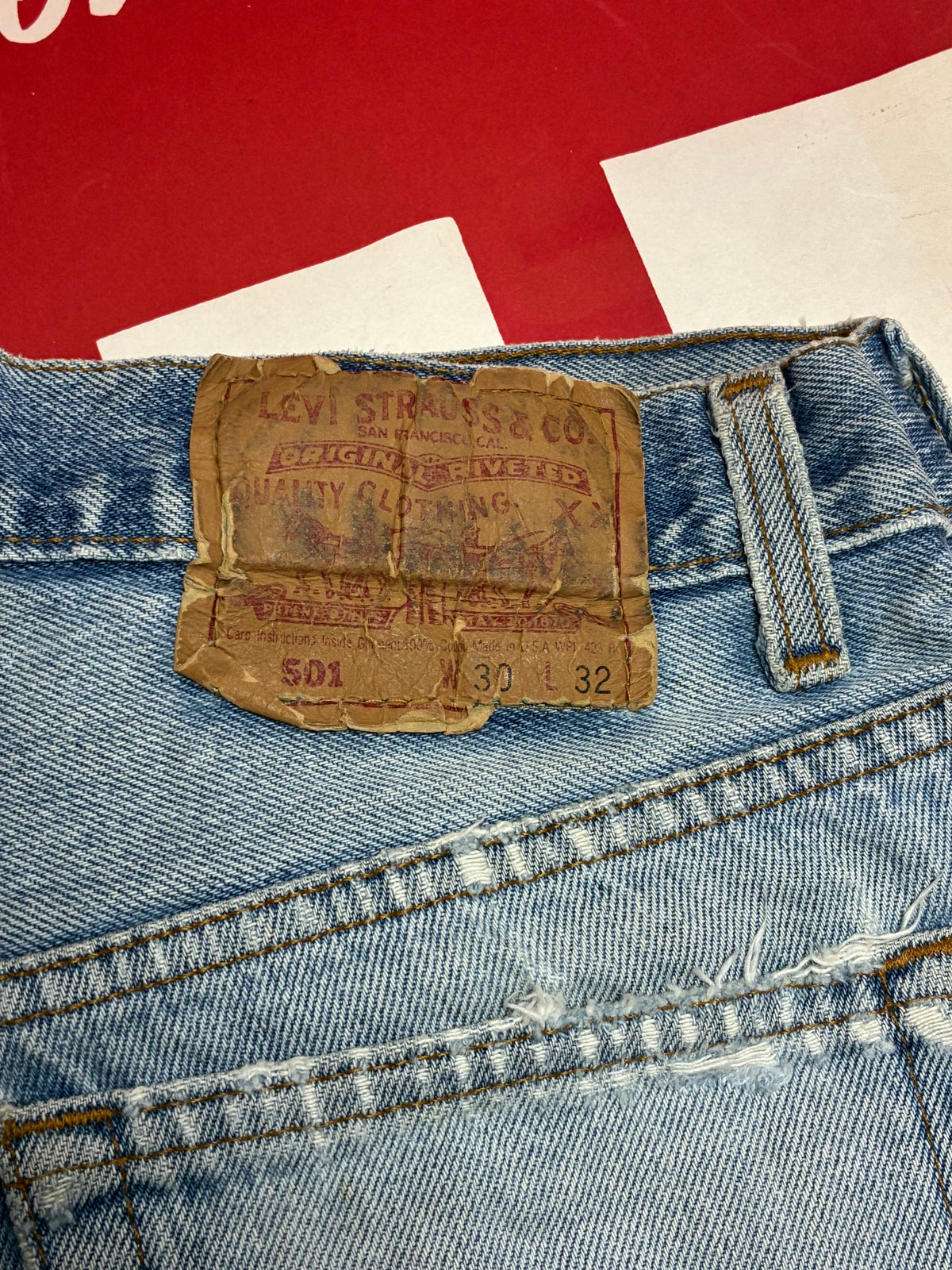 Levi's 501 USA July 1992 28.5x30.5