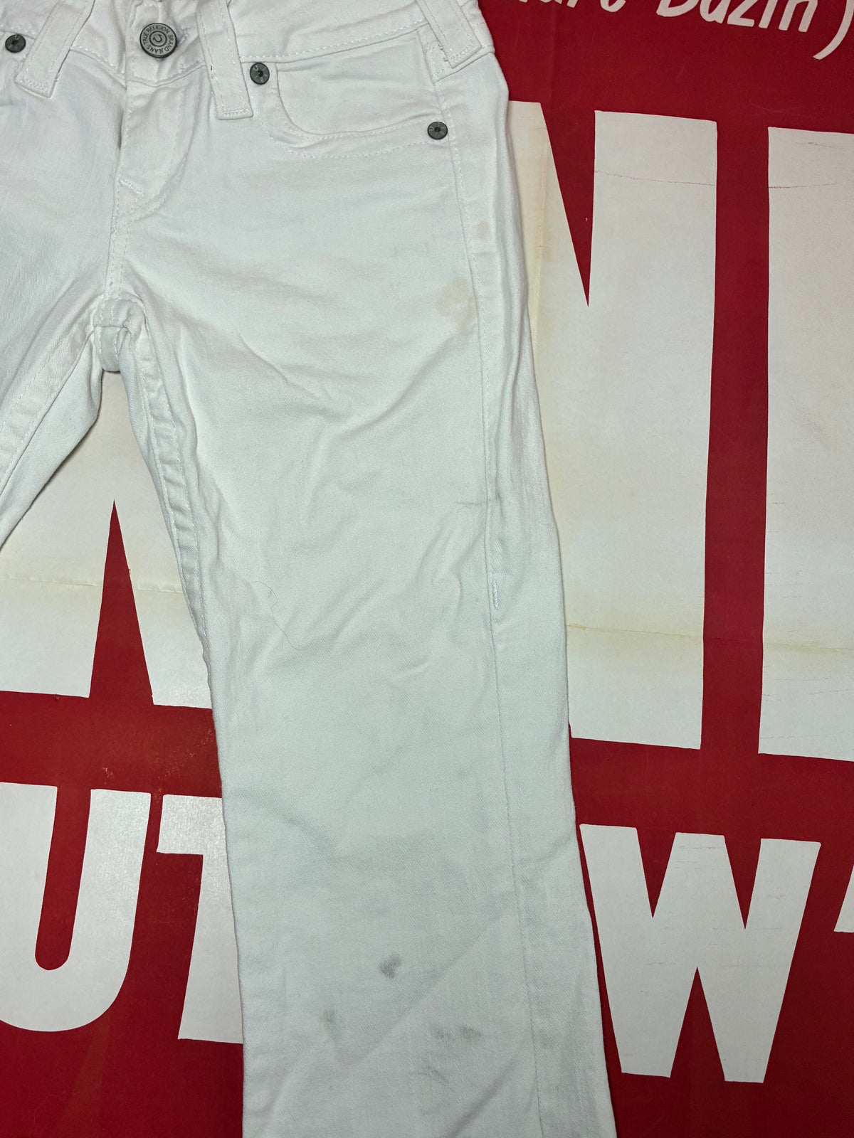 True Religion Becky Flare White Jeans 27x33.5