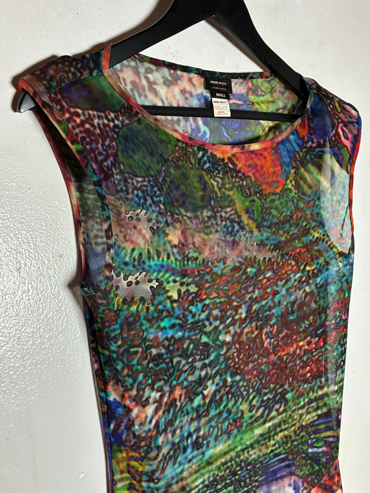 Miss Sixty Sheer Sleeveless Dress