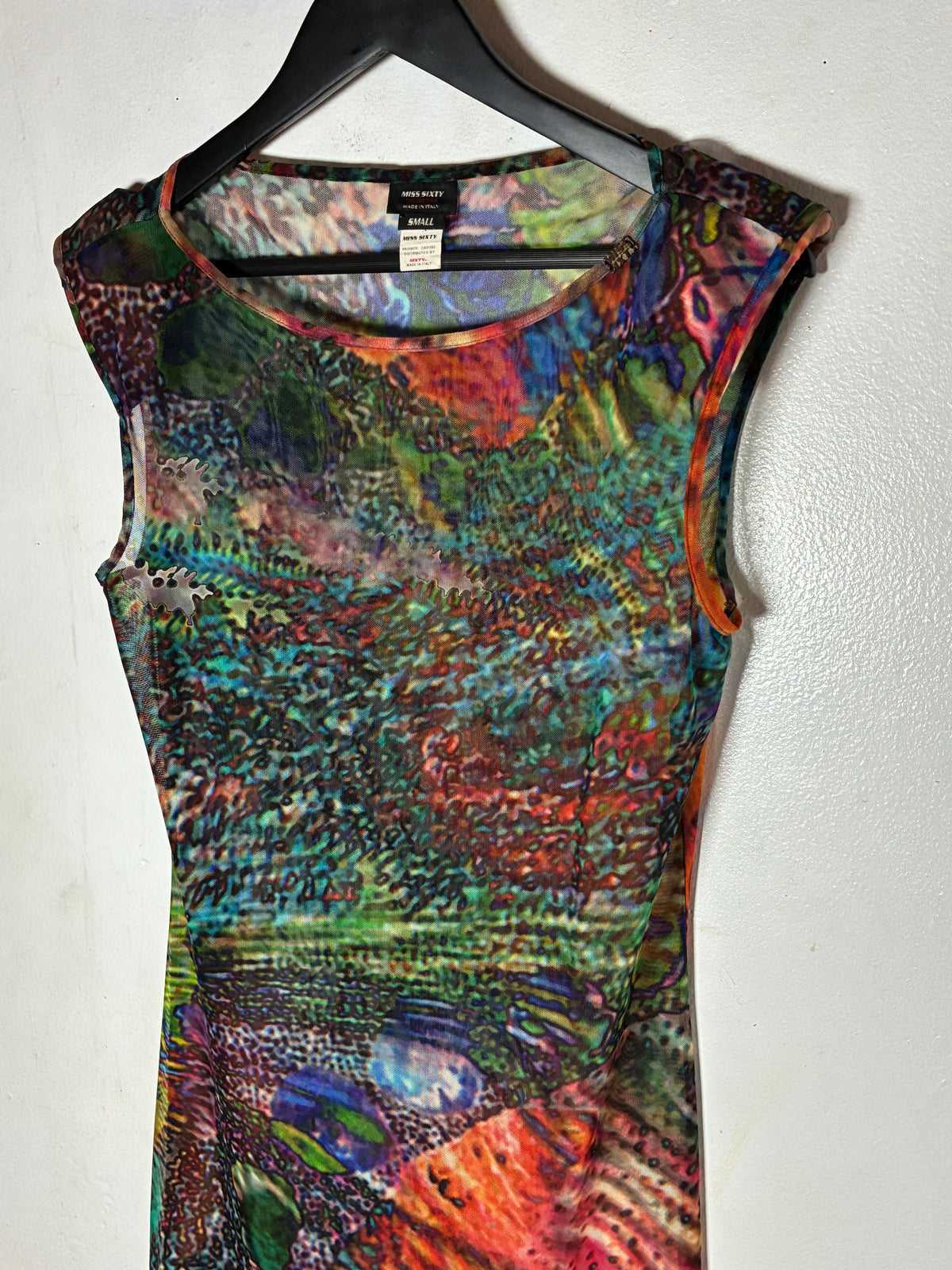 Miss Sixty Sheer Sleeveless Dress