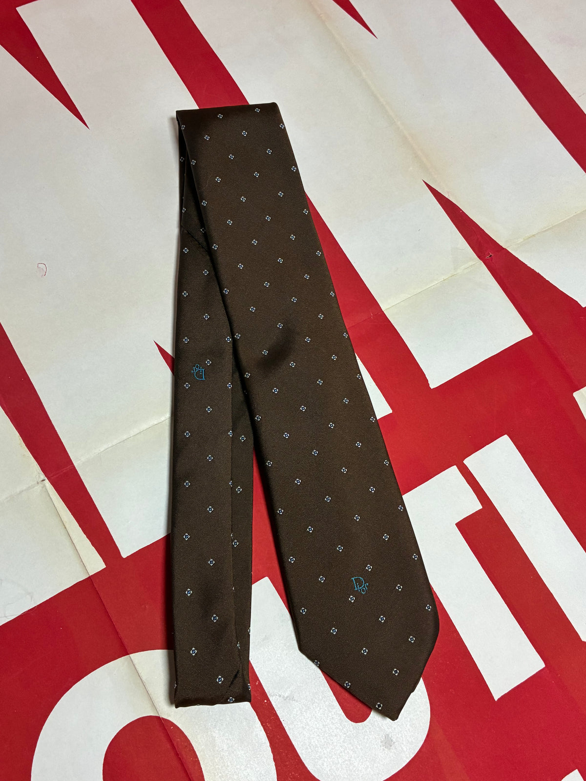 Brown Christian Dior Tie