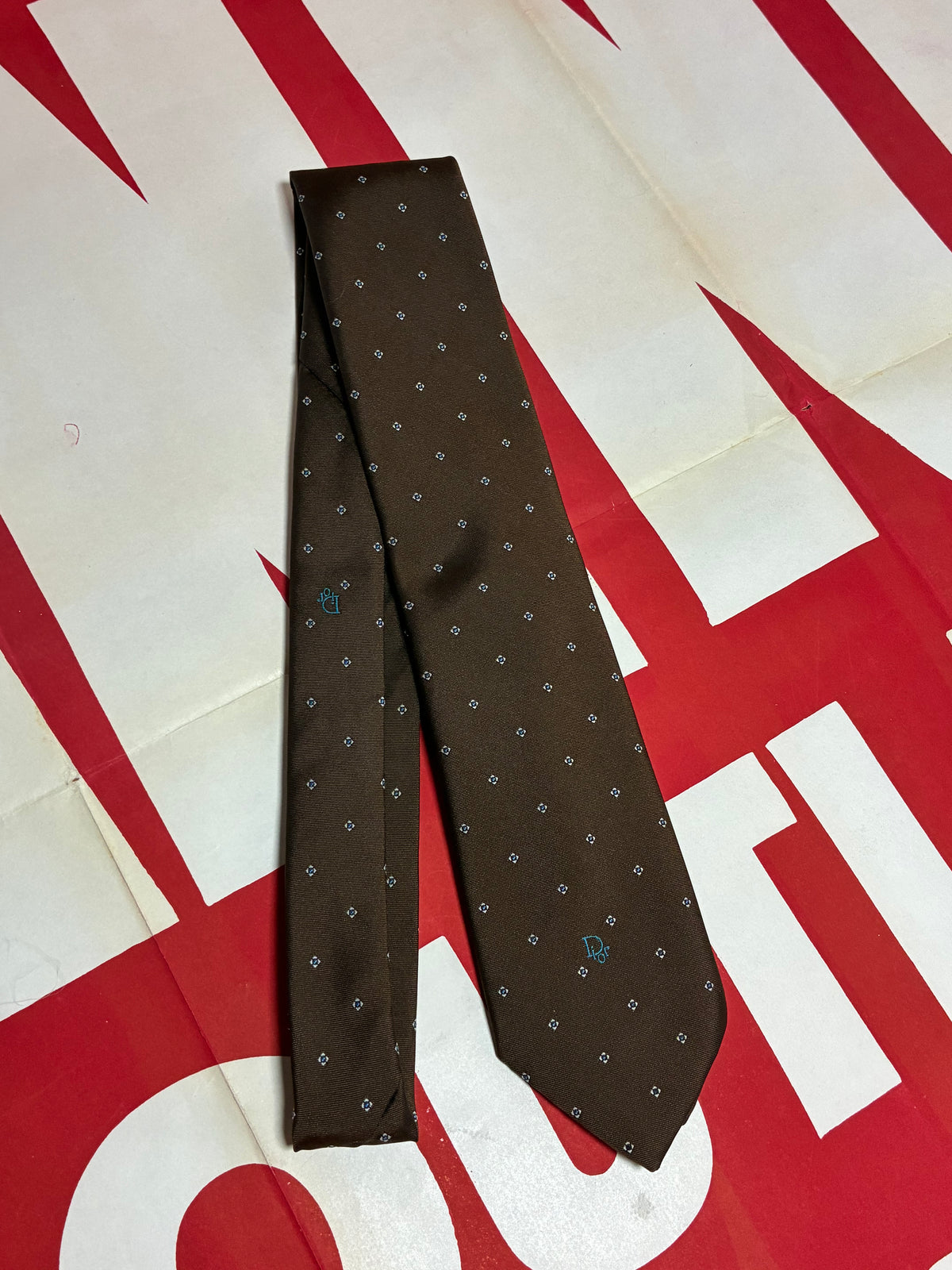 Brown Christian Dior Tie
