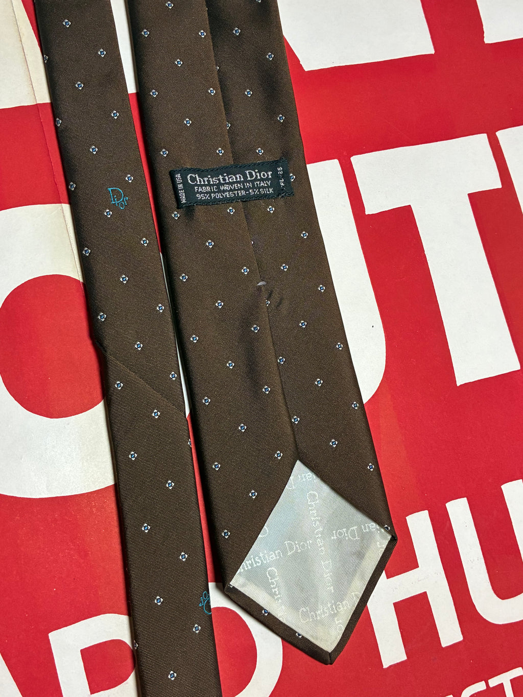 Brown Christian Dior Tie