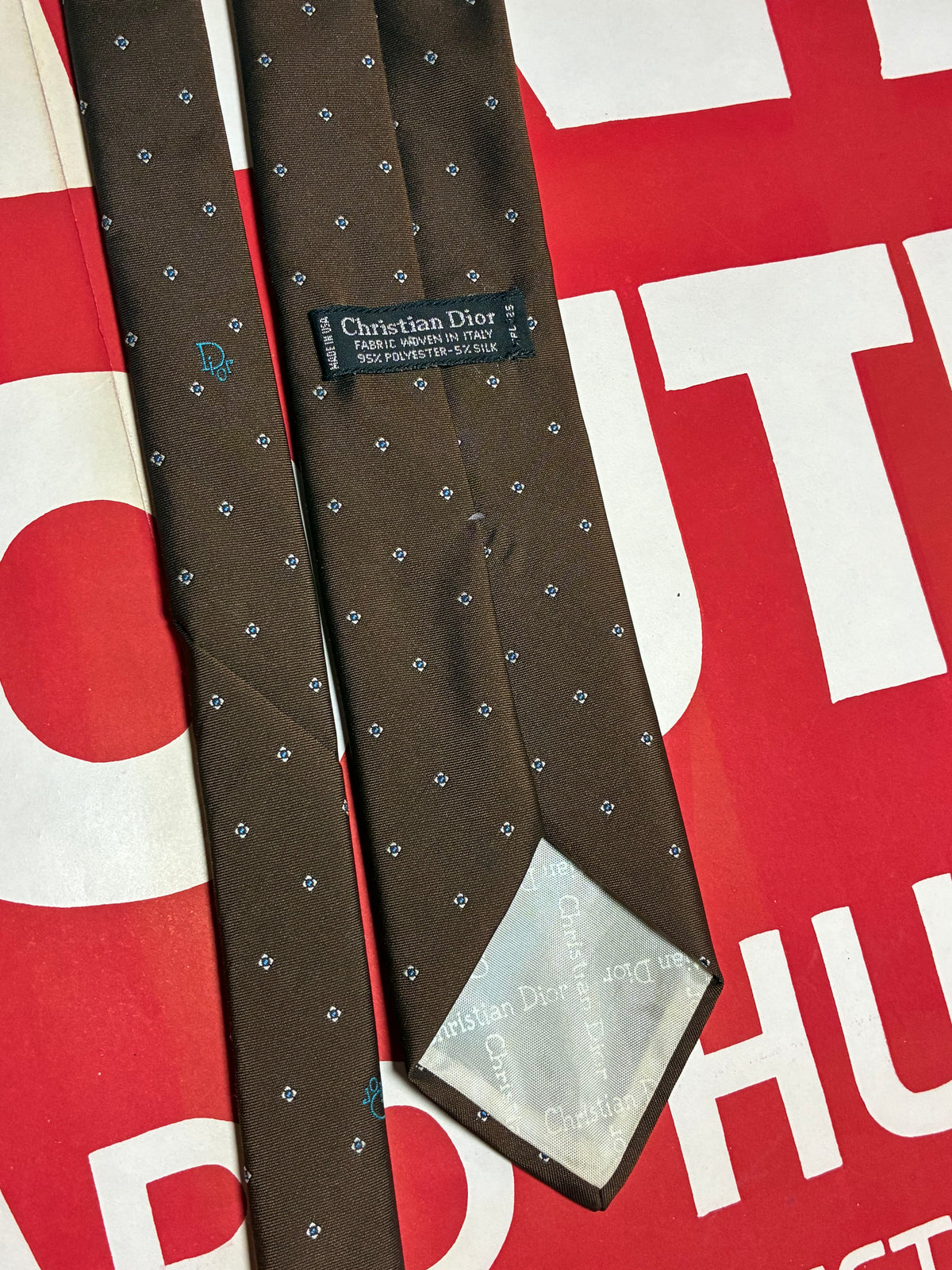 Brown Christian Dior Tie